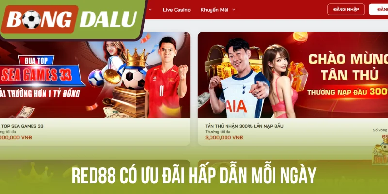 Red88 có ưu đãi hấp dẫn mỗi ngày