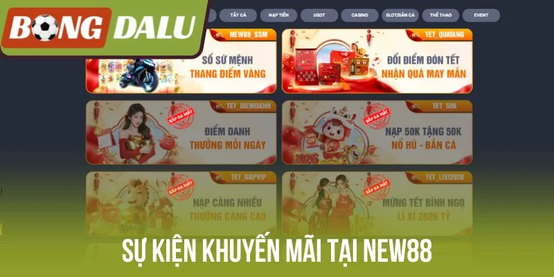 Sự kiện khuyến mãi tại New88