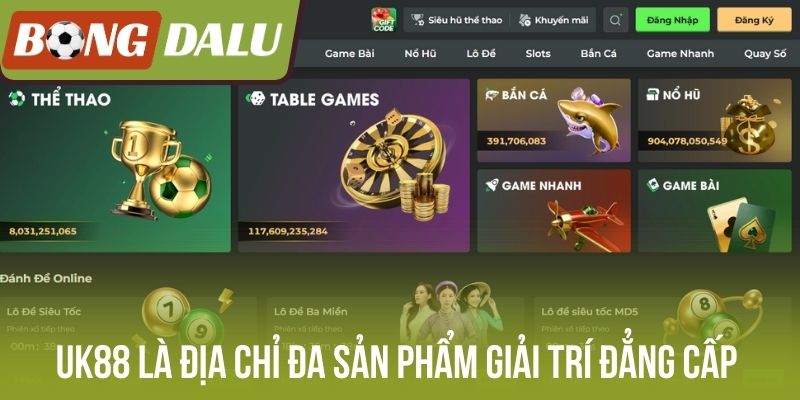 Uk88 là địa chỉ đa sản phẩm giải trí đẳng cấp 